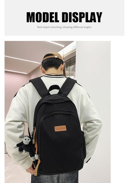 Retro Yıkanmış Kanvas Okul Çantasının Kore Versiyonu Ins Kolej Tarzı Sırt Çantası Erkek ve Kadın Orta Okul Öğrencileri Üniversite Öğrencileri Sırt Çantası (Yurt Dışından) modelleri