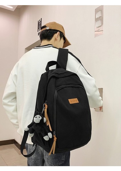 Retro Yıkanmış Kanvas Okul Çantasının Kore Versiyonu Ins Kolej Tarzı Sırt Çantası Erkek ve Kadın Orta Okul Öğrencileri Üniversite Öğrencileri Sırt Çantası (Yurt Dışından) fırsatları