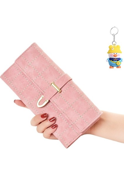 Cüzdan Kadın Uzun Cüzdan Üç Katlı Büyük Kapasiteli Clutch Kart Tutucu (Yurt Dışından)