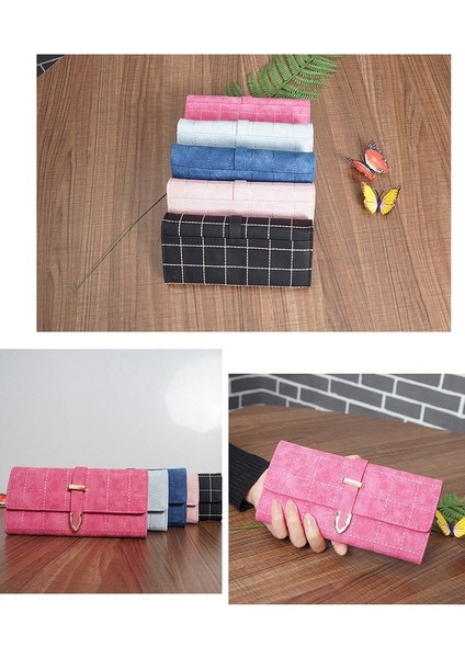 Cüzdan Kadın Uzun Cüzdan Üç Katlı Büyük Kapasiteli Clutch Kart Tutucu (Yurt Dışından) modelleri