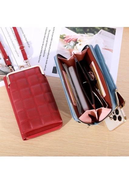 Bayan Cüzdan Omuz Crossbody Çanta Çok Fonksiyonlu Telefon Çantası (Yurt Dışından) indirimleri