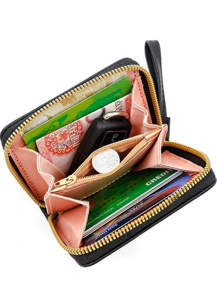 Bayan Kısa Cüzdan Basit Fermuarlı Küçük Para Cüzdanı Kart Tutucu Sevimli Para Cüzdanı (Yurt Dışından) indirimleri