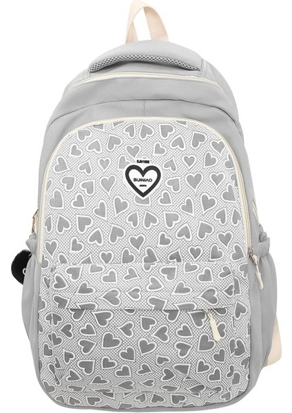 Ortaokul Okul Çantası Kız Aşk Baskılı Kız Omuz Çantası Üniversite Kampüsü Hafif Öğrenci Sırt Çantası (Yurt Dışından)