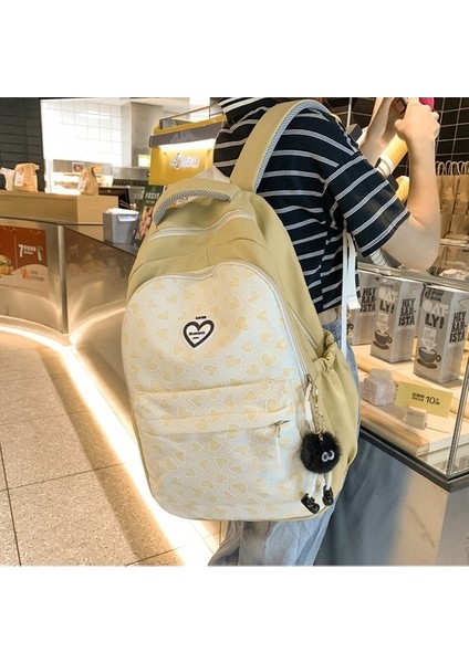 Ortaokul Okul Çantası Kız Aşk Baskılı Kız Omuz Çantası Üniversite Kampüsü Hafif Öğrenci Sırt Çantası (Yurt Dışından) indirimleri