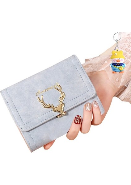 Kısa Cüzdan Kadın Üç Işkence Kum Karikatür Sevimli Para Cüzdan Kart Tutucu (Yurt Dışından)