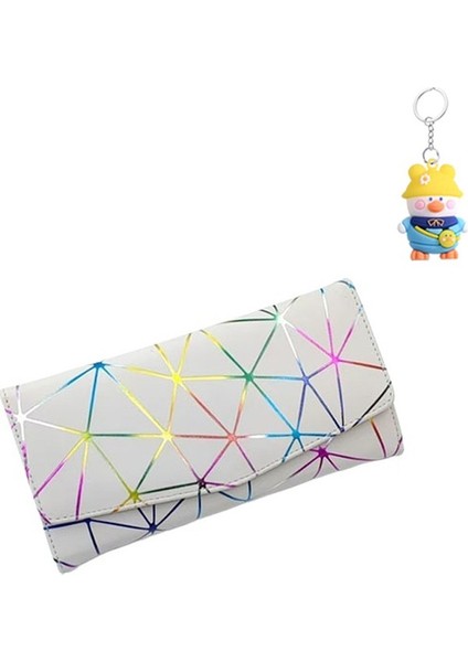 Bayan Cüzdan Uzun Büyük Kapasiteli Üç Katlı Cüzdan Para Cüzdanı Cep Telefonu Çantası Depolama Çantası Kart (Yurt Dışından)