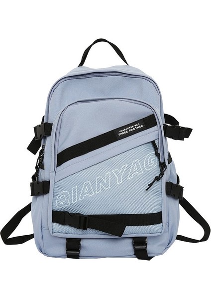 2023 Moda Kadın Büyük Kapasiteli Sırt Çantası Açık Hava Seyahati Büyük Kapasiteli Sırt Çantası Lise Öğrencisi Okul Çantasının Basit Kore Versiyonu (Yurt Dışından)