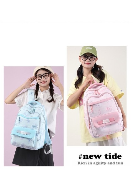 Kampüs Küçük Taze Omuzdan Askili Kadın Ortaokul Öğrencisi Okul Kadın Sevimli Tavşan Baskı Öğrenci Sırt Çantası (Yurt Dışından) fırsatları