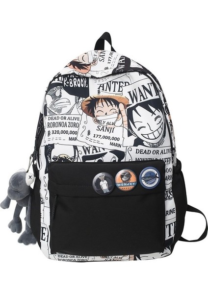 Öğrenci Okul Çantası Rahat Ortaokul Moda Havalı Erkek Anime Sırt Çantası Büyük Kapasiteli Sırt Çantası (Yurt Dışından)