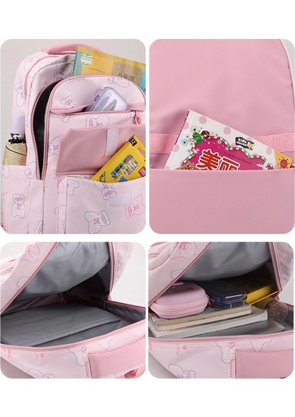 Kampüs Küçük Taze Omuzdan Askili Kadın Ortaokul Öğrencisi Okul Kadın Sevimli Tavşan Baskı Öğrenci Sırt Çantası (Yurt Dışından) indirimleri