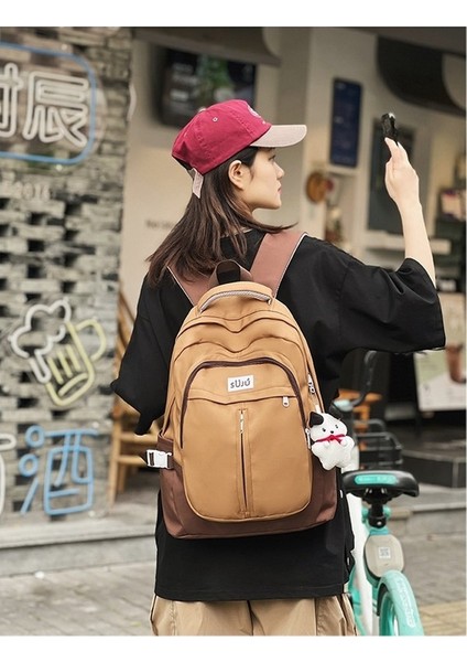 Okul Çantası Kadın Büyük Kapasiteli Sırt Çantası Kore Minimalist Kampüs Ortaokul Lise Öğrencisi Sırt Çantası (Yurt Dışından) modelleri