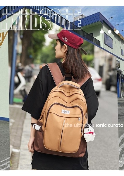 Okul Çantası Kadın Büyük Kapasiteli Sırt Çantası Kore Minimalist Kampüs Ortaokul Lise Öğrencisi Sırt Çantası (Yurt Dışından) fırsatları