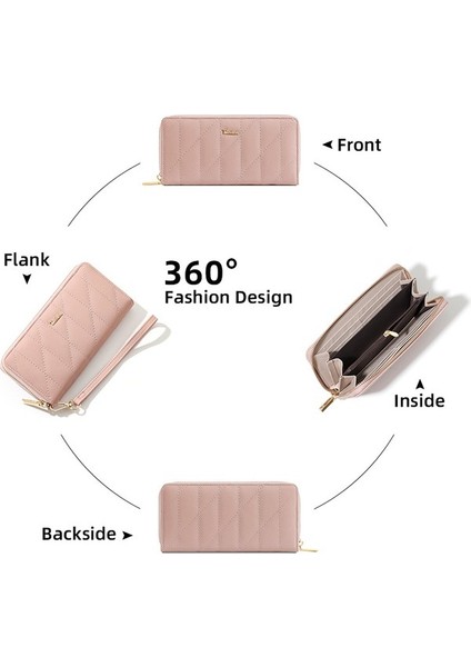 Moda Uzun Bayan Cüzdan Fermuarlı Büyük Kapasiteli Cüzdan Çoklu Kart Yuvası Kart Tutucu (Yurt Dışından) modelleri