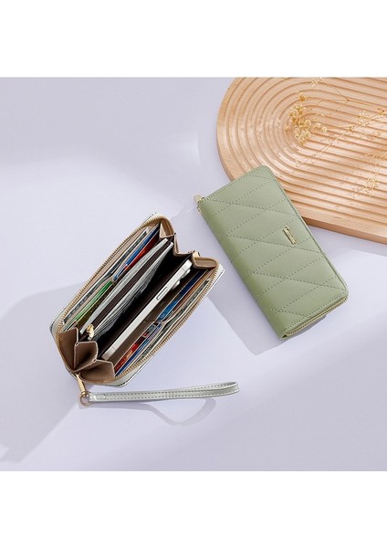 Moda Uzun Bayan Cüzdan Fermuarlı Büyük Kapasiteli Cüzdan Çoklu Kart Yuvası Kart Tutucu (Yurt Dışından) indirimleri