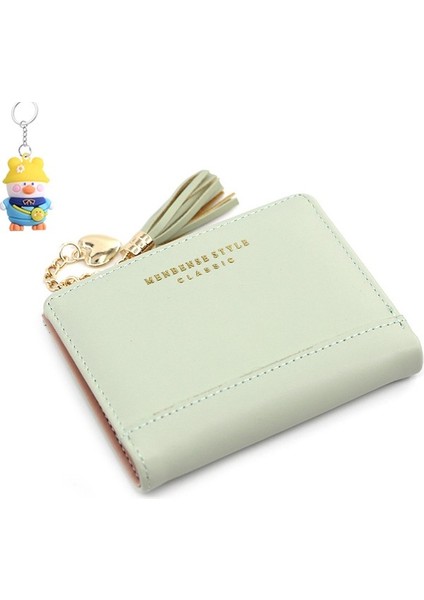 Bayan Cüzdanı Basit ve Çok Yönlü Püsküllü Çanta Fermuarlı Çanta Elli Çanta Boş Para Çanta Bayan Kısa Cüzdan (Yurt Dışından)