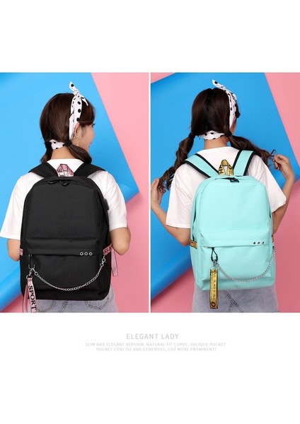 USB Şarj Okul Erkek ve Kız Öğrenci Sırt Çantası (Yurt Dışından) fırsatları