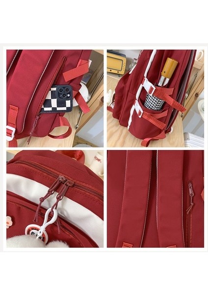 2023 Yeni Ortaokul Öğrencisi Okul Çantası Rahat Basit Büyük Kapasiteli Sırt Çantası Moda Trendi Çift Sırt Çantası (Yurt Dışından) modelleri