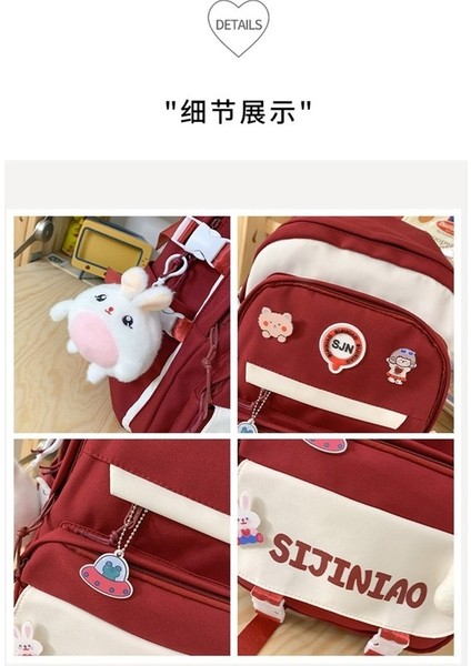 2023 Yeni Ortaokul Öğrencisi Okul Çantası Rahat Basit Büyük Kapasiteli Sırt Çantası Moda Trendi Çift Sırt Çantası (Yurt Dışından) fırsatları