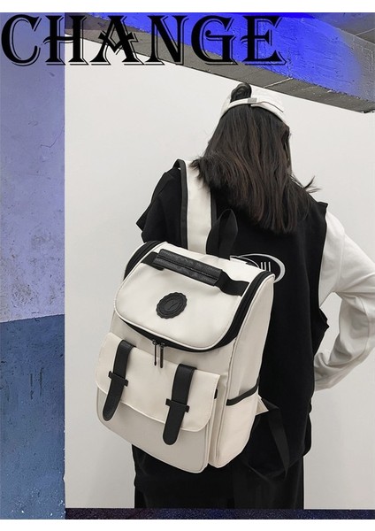 Orta Okul Okul Sırt Çantası Erkek Moda Trendi Ortaokul Öğrencileri Lise Eğlence Büyük Kapasiteli Seyahat Sırt Çantası Küçük (Yurt Dışından) fırsatları