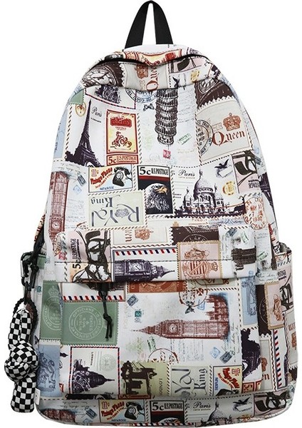 Kişilik Sırt Orta ve Lise Öğrencisi Okul Kadın Açık Büyük Kapasiteli Eğlence Seyahat Sırt Erkek Çantası (Yurt Dışından)