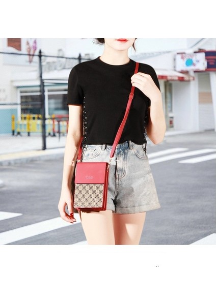 Moda Bayan Telefon Çantası Moda Çapraz Omuz Küçük Omuz Çantası Çok Fonksiyonlu Cep Telefonu Çantası (Yurt Dışından) indirimleri