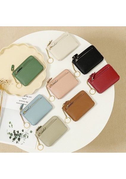 Cüzdan Mini Fermuarlı Kısa Bayan Para Cüzdanı Anahtarlık Madeni Para Taşınabilir Kolye Kulaklık Küçük Kart Çantası Tutucu (Yurt Dışından) modelleri