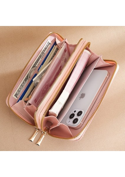 Cüzdan Kızlar Uzun Çift Fermuarlı Cüzdan Moda Büyük Kapasiteli El Çantası Kadın (Yurt Dışından) modelleri