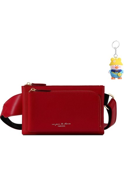Spor Moda Crossbody Öğrenci Kadın Göğüs Çantası Büyük Kapasiteli Gündelik Başlangıç Çift Fermuarlı Bel (Yurt Dışından)