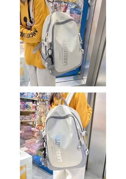 Kişiselleştirilmiş Mektup Naylon Öğrenci Okul Çantası 2023 Yeni Moda Trendi Sırt Çantası Rahat Basit Hafif Sırt Çantası Kadınlar Için (Yurt Dışından) indirimleri