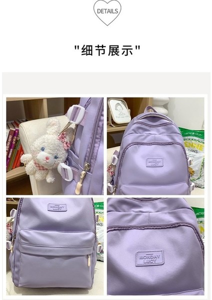 Rahat Sırt Kadın Bahar Ortaokul Öğrencisi Sırt Büyük Kapasiteli Küçük Taze Okul Çantası (Yurt Dışından) fırsatları