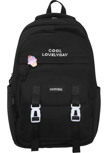 Okul Kadın Lise Öğrencisi Ortaokul Öğrencisi Büyük Kapasiteli Kontrast Sırt Seyahat Sırt Çantası (Yurt Dışından)