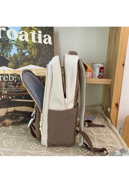 Okul Kadın Lise Öğrencisi Ortaokul Öğrencisi Büyük Kapasiteli Kontrast Sırt Seyahat Sırt Çantası (Yurt Dışından) fırsatları