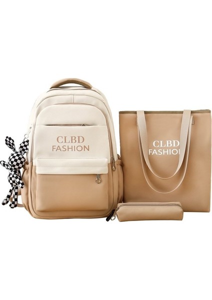 Sırt Sırt Ortaokul Kampüsü Büyük Kapasiteli Yük Azaltma Ultra Hafif Üç Parçalı Öğrenci Okul Çantası (Yurt Dışından)