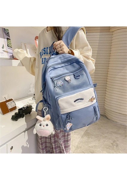 Moda Gençler Büyük Kapasiteli Su Geçirmez Okul Çantası - Mor (Yurt Dışından) fiyatları