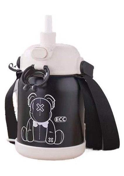 720ML Çocuk Paslanmaz Çelik Pipetli Vakum Bardağı (Yurt Dışından)