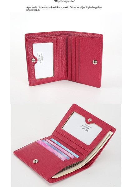 Cüzdan Bayan Snap Kart Tutucu Çoklu Kart Yuvası Para Cüzdanı (Yurt Dışından) fırsatları