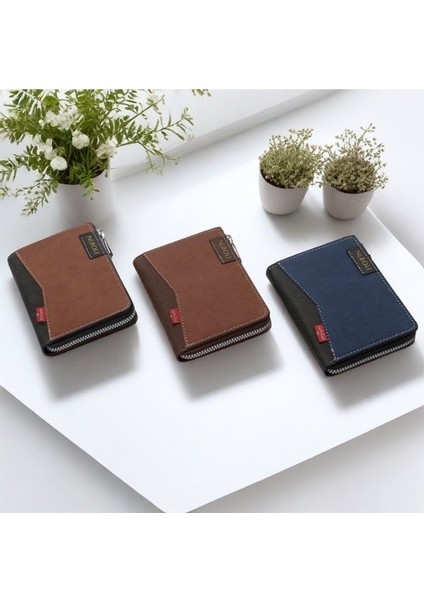 Basit Erkek Cüzdan Cüzdan Fermuarlı Iş Cüzdanı Kısa Para Cüzdanı (Yurt Dışından) fiyatları