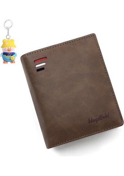 Erkek Kısa Cüzdan Dikey Çoklu Kart Yuvası Moda Mini Para Cüzdanı Iş Fermuarlı Anahtar Cüzdanı (Yurt Dışından) fiyatları