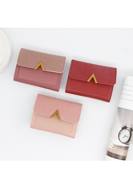 Basit Bayan Cüzdanı Kısa Büyük Kapasiteli Kız Cüzdanı Öğrenci Küçük Kart Tutucu Bozuk Para Cüzdanı (Yurt Dışından) indirimleri