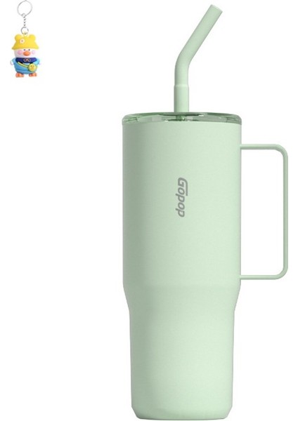 Paslanmaz Çelik Buz Bardağı Basit Isı ve Soğuk Yalıtım Kolu Pipetli Araba Kahve Bardağı (Yurt Dışından)