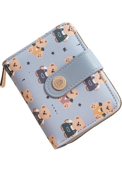 Bayanlar Kısa Cüzdan Snap Cüzdan Fermuarlı Para Cüzdan Çoklu Kart Yuvası Kart Tutucu (Yurt Dışından) indirimleri