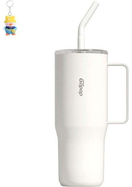 Paslanmaz Çelik Buz Bardağı Basit Isı ve Soğuk Yalıtım Kolu Pipetli Araba Kahve Bardağı (Yurt Dışından)