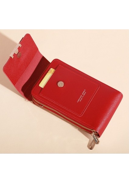 Cep Telefonu Çantası Crossbody Dokunmatik Ekran Çok Fonksiyonlu Basit Cüzdan Omuz Çantası Taşınabilir Kart (Yurt Dışından) indirimleri