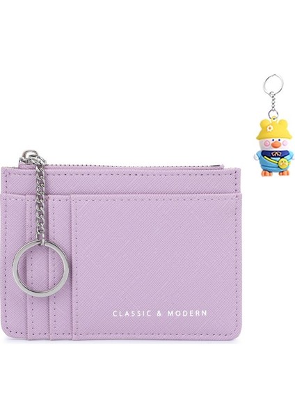 Kart Tutucu Ince Bayan Mini Anahtarlık Çoklu Kart Yuvası Boş Para Cüzdanı (Yurt Dışından)