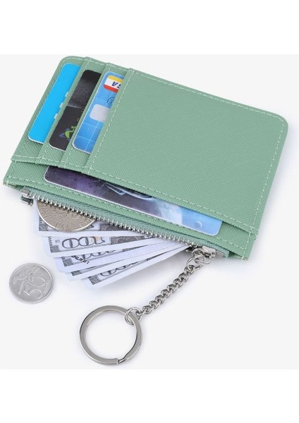 Kart Tutucu Ince Bayan Mini Anahtarlık Çoklu Kart Yuvası Boş Para Cüzdanı (Yurt Dışından) fırsatları