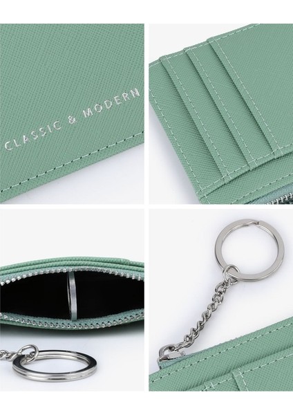 Kart Tutucu Ince Bayan Mini Anahtarlık Çoklu Kart Yuvası Boş Para Cüzdanı (Yurt Dışından) indirimleri