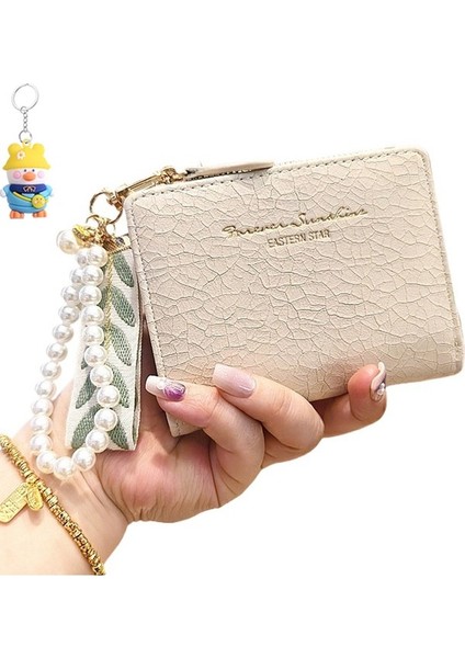 Basit Iki Katlı Inci Kolye Fermuar Toka Kısa Cüzdan (Yurt Dışından) fiyatları