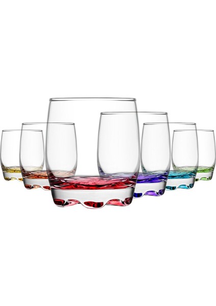 Adore Renkli Likör Shot Bardağı - 6 Lı Kahve Yanı Su Bardağı 80 Ml.