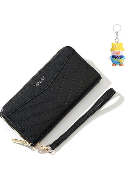 Bayanlar Uzun Cüzdan Büyük Kapasiteli Cep Telefonu Fermuarlı Clutch Cüzdan Kart Tutucu (Yurt Dışından)