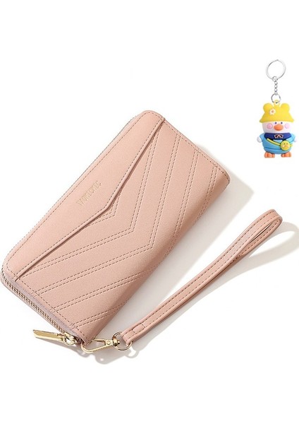 Bayanlar Uzun Cüzdan Büyük Kapasiteli Cep Telefonu Fermuarlı Clutch Cüzdan Kart Tutucu (Yurt Dışından)
